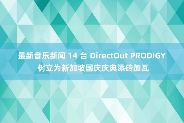 最新音乐新闻 14 台 DirectOut PRODIGY 树立为新加坡国庆庆典添砖加瓦