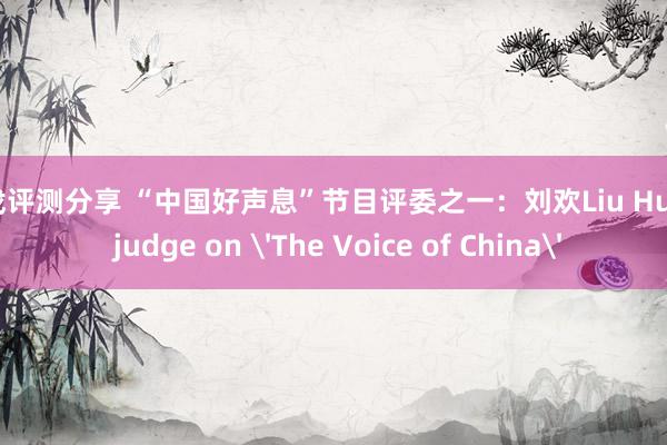 游戏评测分享 “中国好声息”节目评委之一：刘欢Liu Huan, judge on 'The Voice of China'