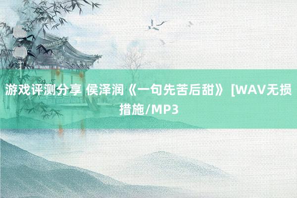 游戏评测分享 侯泽润《一句先苦后甜》 [WAV无损措施/MP3